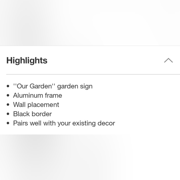 Threshold Aluminum Outdoor Patio Garden Sign "Our Garden" - Picture 4 of 7